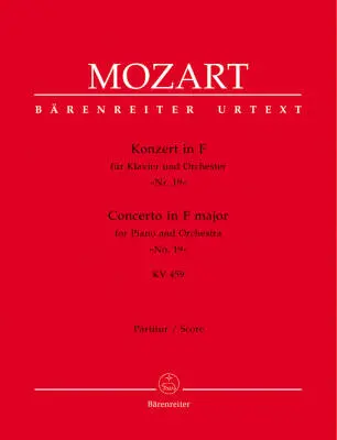 Baerenreiter Verlag - Concerto for Piano and Orchestra No. 19 in F Major K. 459 - Mozart - Score, Urtext Edition - Piano, Orchestra