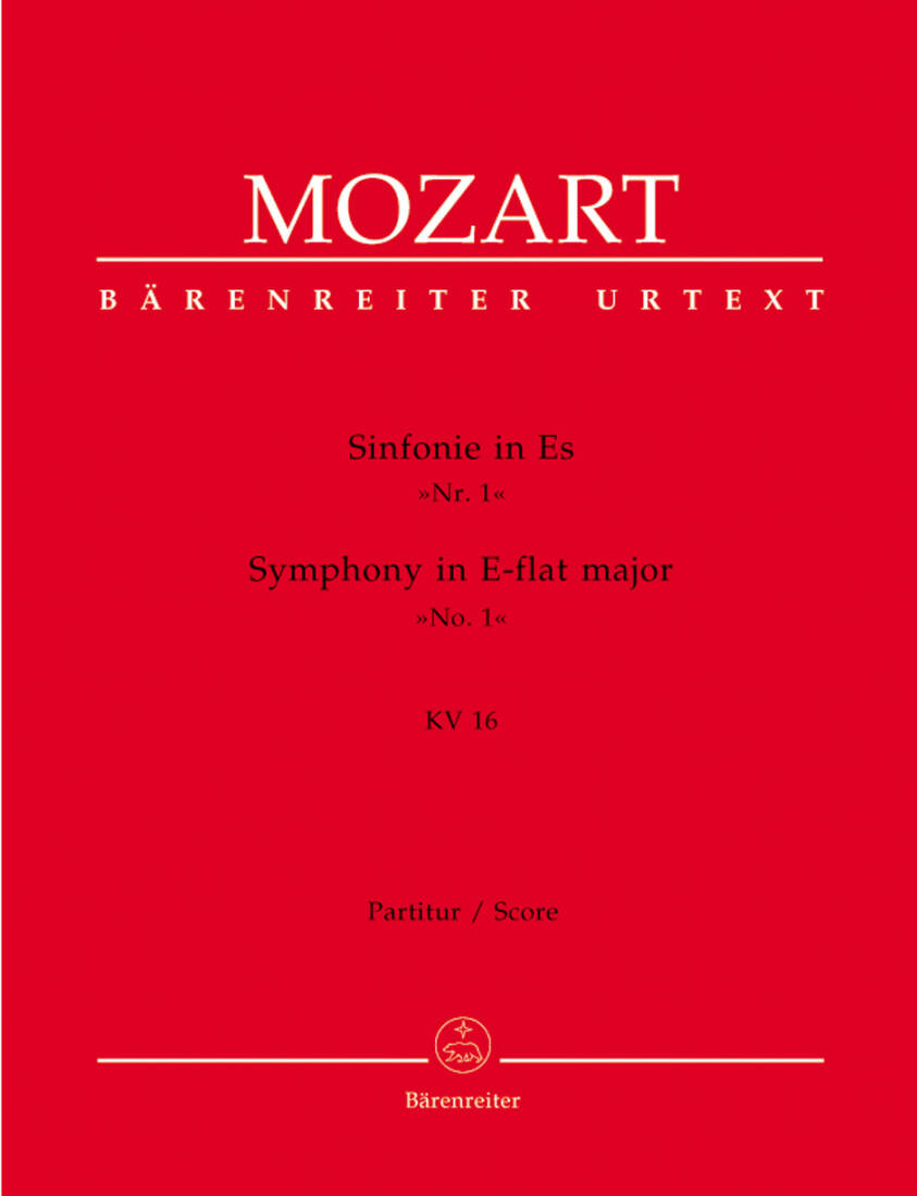 Symphony No. 1 in E-flat Major K. 16 - Mozart - Score, Urtext Edition - Small Orchestra