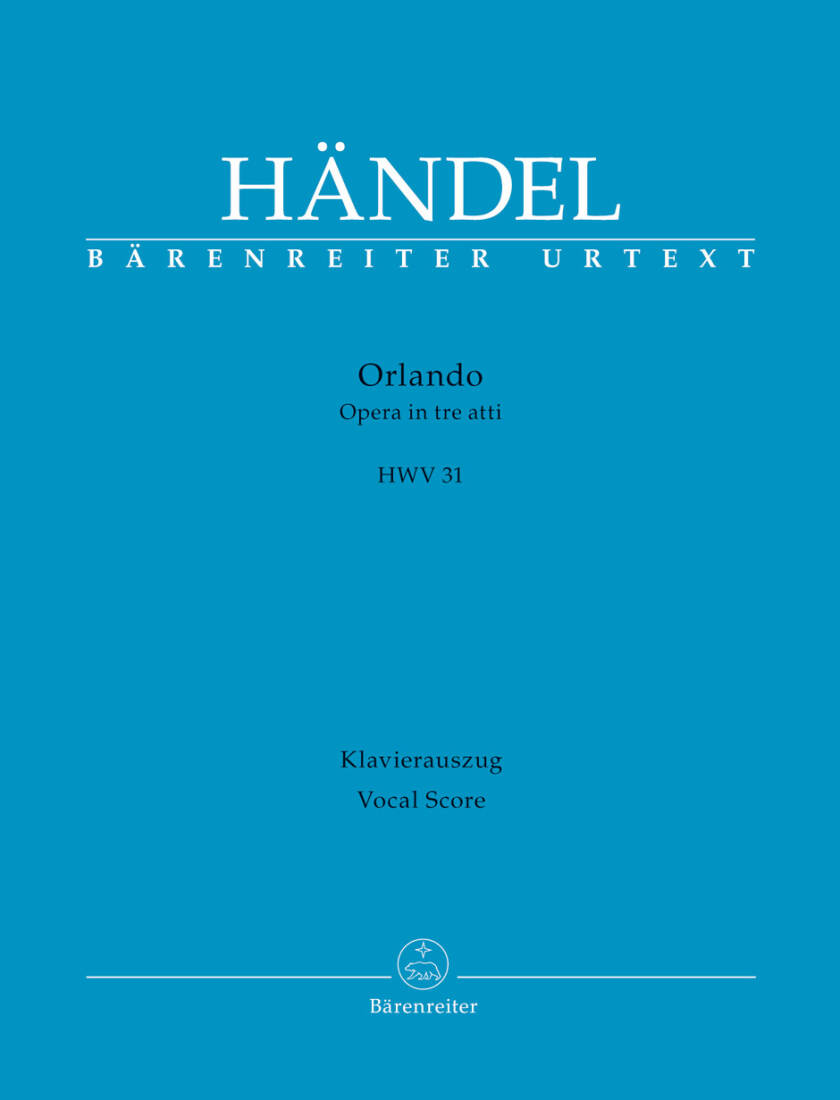 Orlando HWV 31 - Handel - Vocal Score, Urtext Edition - Soloists, Orchestra