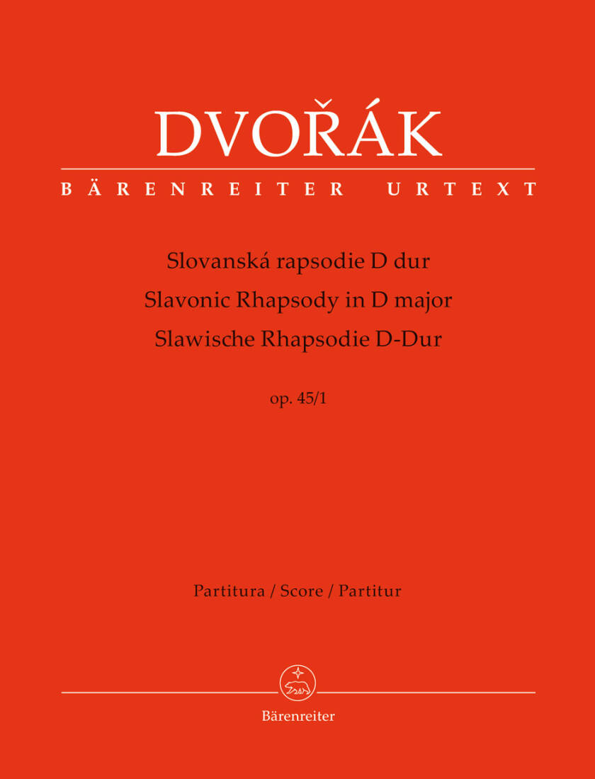 Slavonic Rhapsody in D Major Op. 45/1 - Dvorak - Score, Urtext Edition