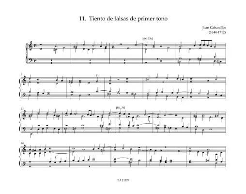 Selected Works for Organ - Cabanilles - Performance Score, Anthology, Urtext Edition - Organ