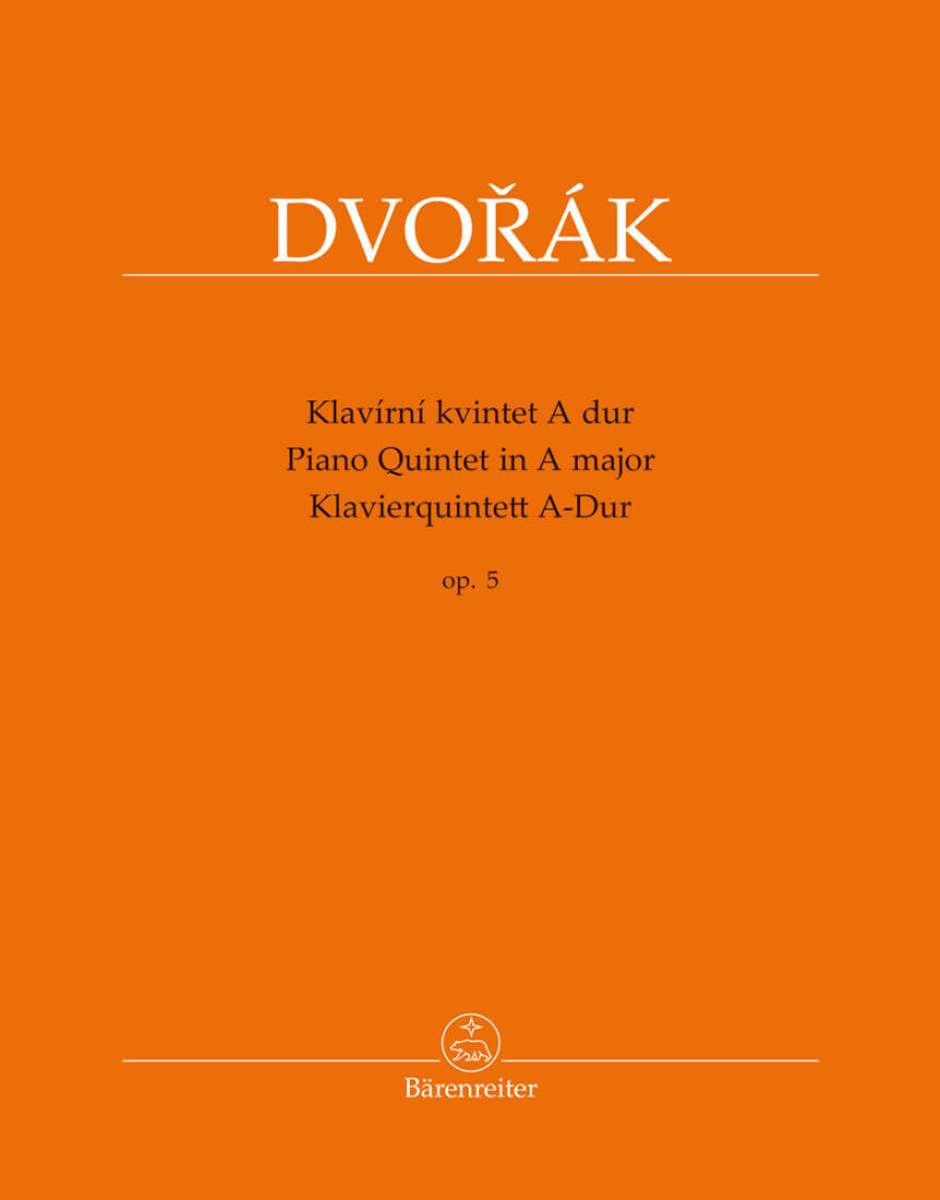 Piano Quintet in a Major Op. 5 - Dvorak - Performance Score, Set of Parts - Piano Quintet