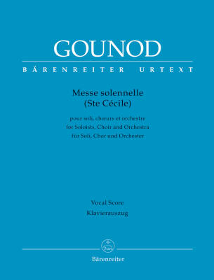 Messe Solennelle (Ste Cecile) for Soloists, Choir and Orchestra - Gounod - Vocal Score, Urtext Edition - Soloists, Choir, Orchestra