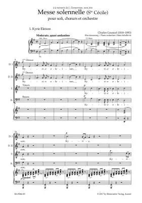 Messe Solennelle (Ste Cecile) for Soloists, Choir and Orchestra - Gounod - Vocal Score, Urtext Edition - Soloists, Choir, Orchestra