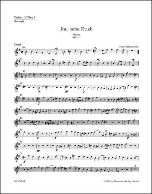 Jesu, Meine Freude BWV 227 - Bach - Violin/Oboe I Part, Urtext Edition
