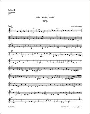 Jesu, Meine Freude BWV 227 - Bach - Violin III/Viola I Part, Urtext Edition