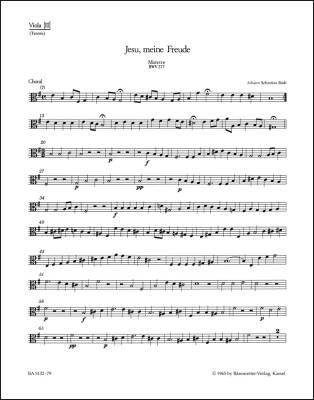 Jesu, Meine Freude BWV 227 - Bach - Viola Part, Urtext Edition