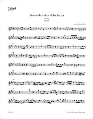 Furchte Dich Nicht, Ich Bin bei Dir BWV 228 - Bach - Violin I Part, Urtext Edition