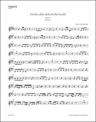 Furchte Dich Nicht, Ich Bin bei Dir BWV 228 - Bach - Violin II Part, Urtext Edition