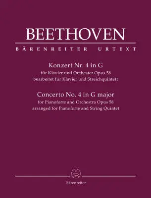 Baerenreiter Verlag - Concerto for Pianoforte and Orchestra No. 4 Op. 58 - Beethoven - Score, Set of Parts, Urtext Edition - Piano Sextet