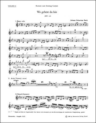 Wo Gehest du Hin? BWV 166 - Bach - Violin II Part, Urtext Edition