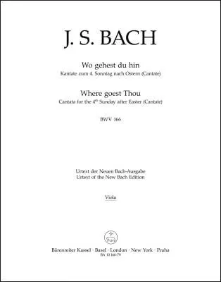 Baerenreiter Verlag - Wo Gehest du Hin? BWV 166 - Bach - Viola Part, Urtext Edition