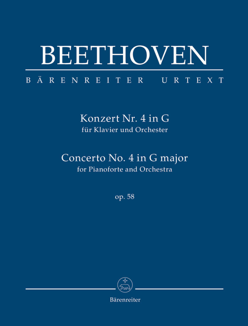 Concerto for Pianoforte and Orchestra No. 4 in G Major Op. 58 - Beethoven - Study Score, Urtext Edition - Piano, Orchestra