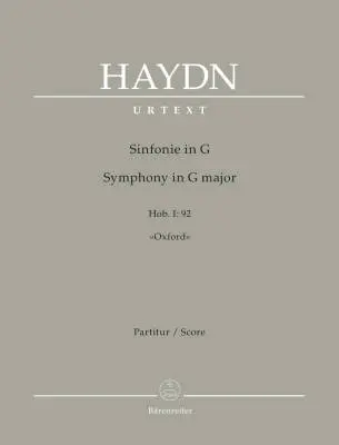 Baerenreiter Verlag - Symphony in G Major Hob. I:92 Oxford - Haydn - Score, Urtext Edition - Orchestra