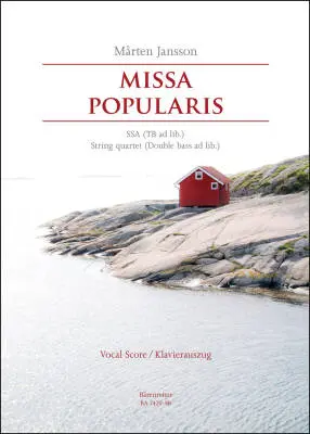 Baerenreiter Verlag - Missa Popularis - Jansson - Vocal Score - Female Choir (Male Choir Ad Libitum), String Quartet