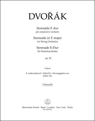 Baerenreiter Verlag - Serenade for String Orchestra in E Major Op. 22 - Dvorak - Part, Urtext Edition