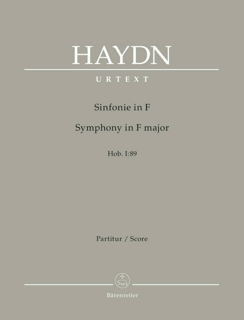 Symphony in F Major Hob. I:89 - Haydn - Score, Urtext Edition - Orchestra