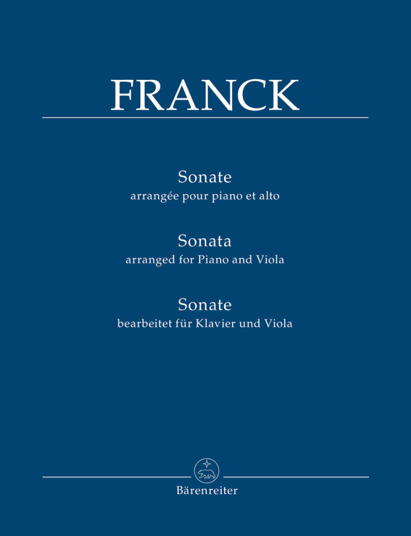 Sonata - Franck - Performance Score - Piano, Viola