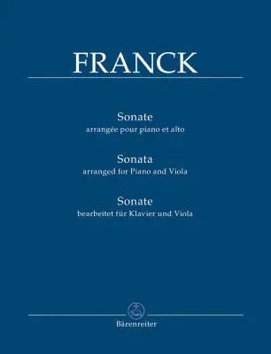 Baerenreiter Verlag - Sonata - Franck - Performance Score - Piano, Viola