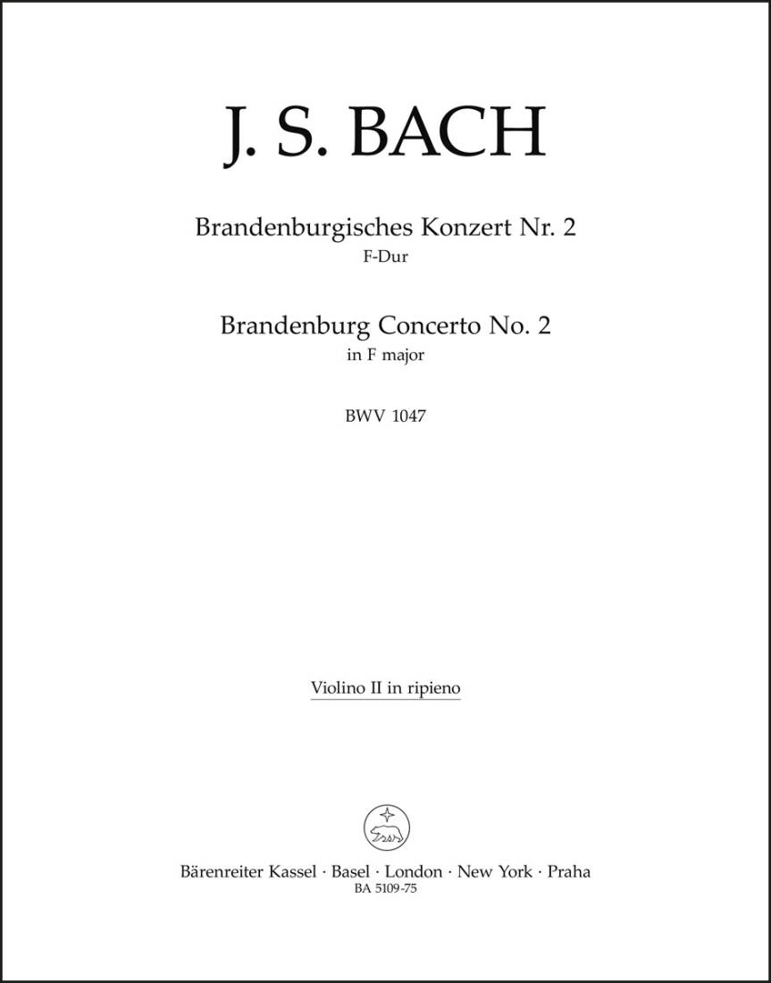 Brandenburg Concerto No. 2 in F Major BWV 1047 - Bach - Part