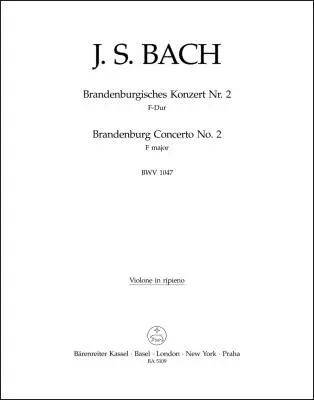 Baerenreiter Verlag - Brandenburg Concerto No. 2 in F Major BWV 1047 - Bach - Part