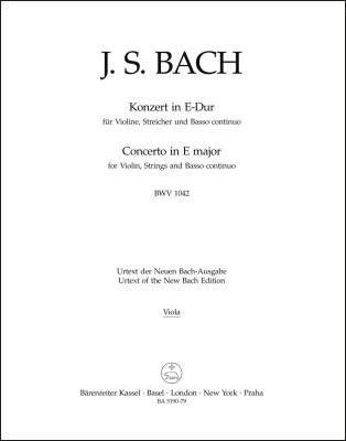 Concerto for Violin, Strings and Basso Continuo in E Major BWV 1042 - Bach - Part, Urtext Edition