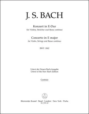 Concerto for Violin, Strings and Basso Continuo in E Major BWV 1042 - Bach - Part, Urtext Edition