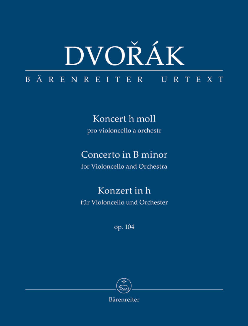 Concerto for Violoncello and Orchestra in B Minor Op. 104 - Dvorak - Study Score, Urtext Edition - Violoncello, Orchestra