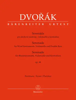 Baerenreiter Verlag - Serenade for Wind Instruments, Violoncello and Double Bass Op. 44 - Dvorak - Score, Urtext Edition - Wind Instruments, Violoncello, Double Bass