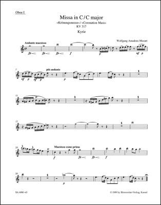 Missa in C Major K. 317 ''Coronation Mass'' - Mozart - Wind Set, Urtext Edition