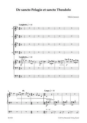 De Sancto Pelagio et Sancto Theodolo - Jansson - Organ Reduction - Choir, Organ