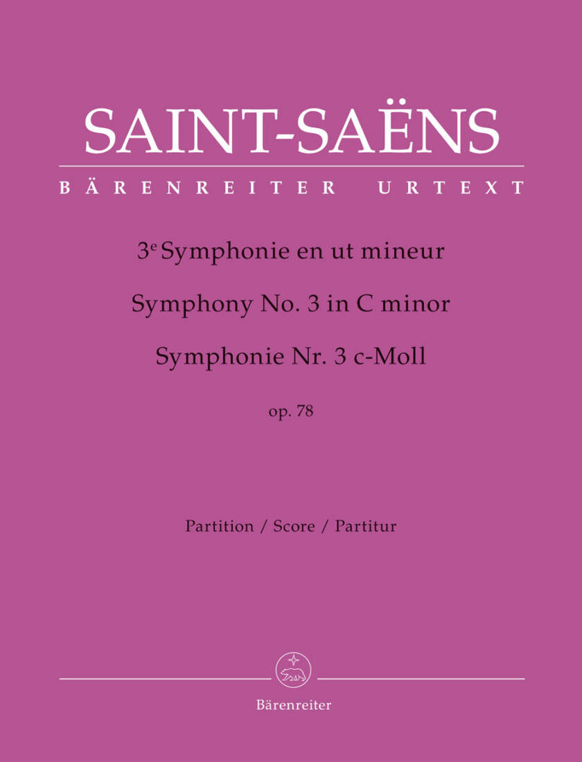 Symphony No. 3 in C Minor Op. 78 - Saint-Saens - Score, Urtext Edition - Orchestra
