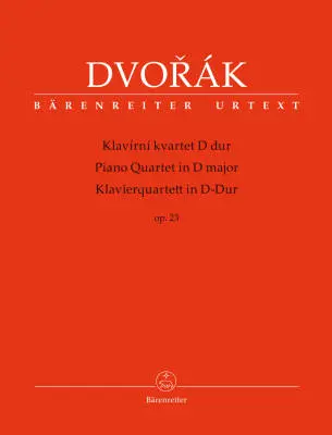 Baerenreiter Verlag - Piano Quartet in D Major Op. 23 - Dvorak - Performance Score, Set of Parts, Urtext Edition - Piano Quartet