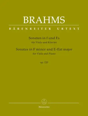 Baerenreiter Verlag - Sonatas in F Minor and E-flat Major for Viola and Piano Op. 120 - Brahms - Performance Score, Part, Urtext Edition - Viola, Piano