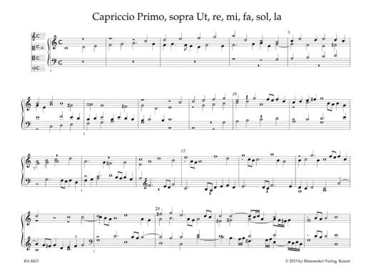 Il Primo Libro Di Capricci Fatti Sopra Diversi Soggetti, et Arie (Rom, Soldi, 1624) - Frescobaldi - Performance Score, Anthology, Urtext Edition