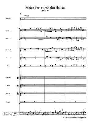 Now My Soul Exalts the Lord BWV 10 - Bach - Study Score, Urtext Edition
