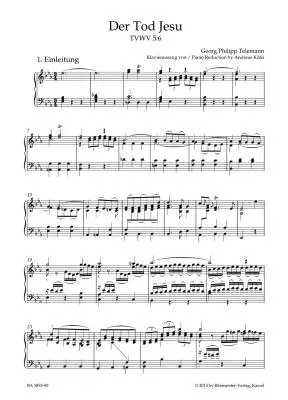 Der Tod Jesu TWV 5:6 - Telemann - Vocal Score, Urtext Edition