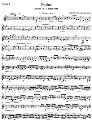 St. Paul Op. 36 - Mendelssohn Bartholdy - Violin II Part, Urtext Edition
