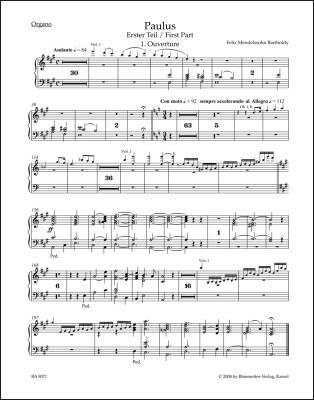 St. Paul Op. 36 - Mendelssohn Bartholdy - Organ Part, Urtext Edition