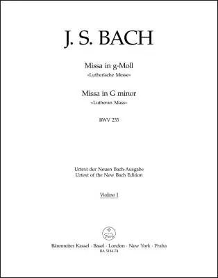 Baerenreiter Verlag - Mass in G Minor BWV 235 - Bach - Part, Urtext Edition