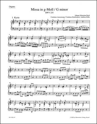 Mass in G Minor BWV 235 - Bach - Part, Urtext Edition