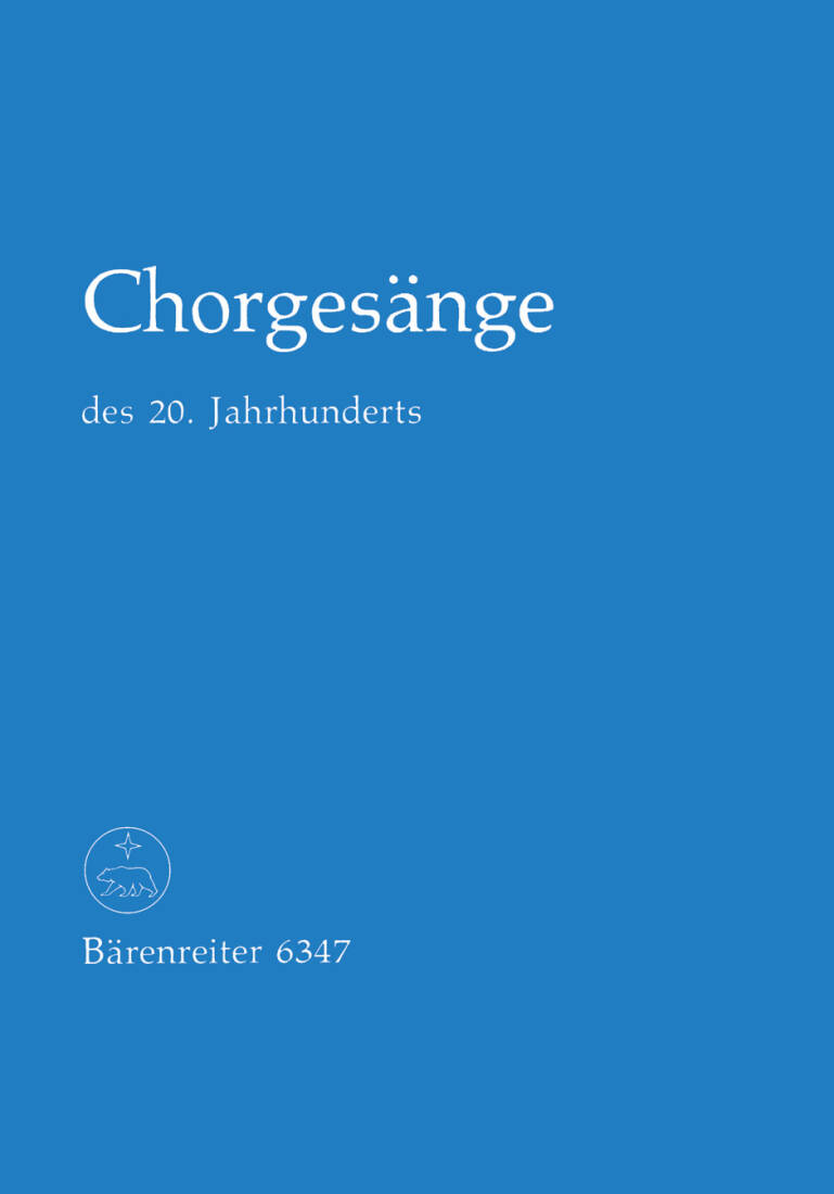 Chorgesange des 20. Jahrhunderts - Choral Score, Anthology - Choir