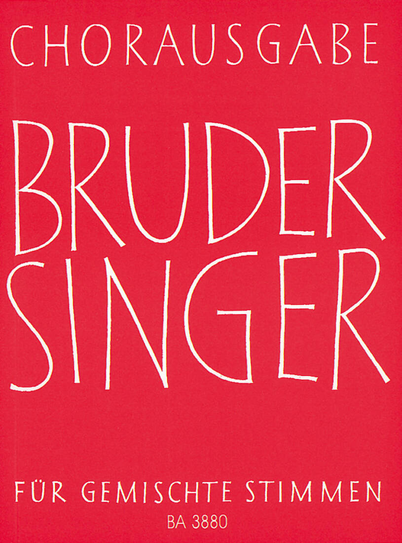 Bruder Singer - Choral Score, Anthology - Choir