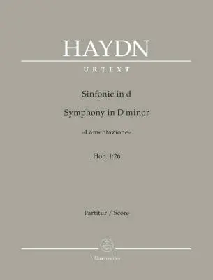 Baerenreiter Verlag - Symphony in D Minor Hob. I:26 Lamentazione - Haydn - Score, Urtext Edition - Chamber Orchestra