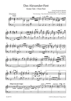 Alexander\'s Feast K. 591 - Handel - Vocal Score, Urtext Edition - Soloists, Mixed Choir, Orchestra