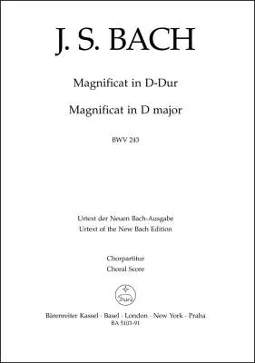 Baerenreiter Verlag - Magnificat in D Major BWV 243 - Bach - Choral Score, Urtext Edition