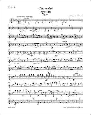 Baerenreiter Verlag - Overture Egmont for Orchestra Op. 84 - Beethoven - Part, Urtext Edition