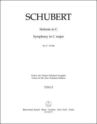 Symphony No. 8 in C Major D 944 \'\'the Great\'\' - Schubert - Part, Urtext Edition