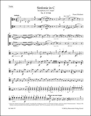 Symphony No. 8 in C Major D 944 ''the Great'' - Schubert - Part, Urtext Edition