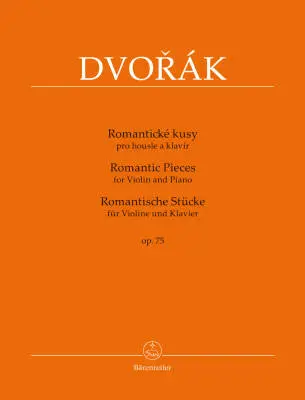 Baerenreiter Verlag - Romantic Pieces for Violin and Piano Op. 75 - Dvorak - Performance Score, Part - Violin, Piano